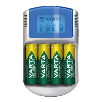 Varta 57070201451 - LCD Carregador de pilhas 4xAA/AAA 2600mAh 5V