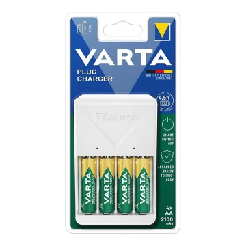 Varta 57657101451 - Carregador de pilhas 4xAA/AAA 2100mAh 230V