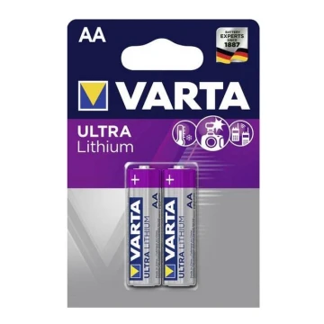 Varta 6106 - 2 pçs Célula de lítio ULTRA AA 1,5V