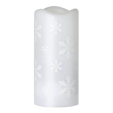 Vela de Natal LED LED/3xAAA flocos de neve branco frio