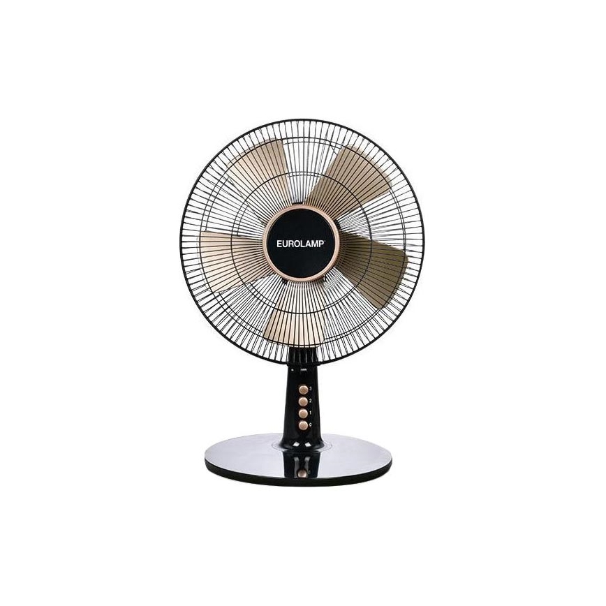 Ventoinha de mesa 40W/230V diâmetro 35 cm preto/dourado