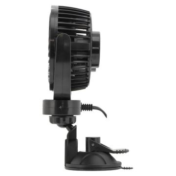 Ventoinha para automóvel com ventosa 7W/12V preto