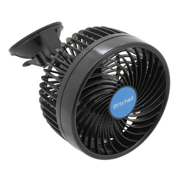 Ventoinha para automóvel com ventosa 9W/12V preto