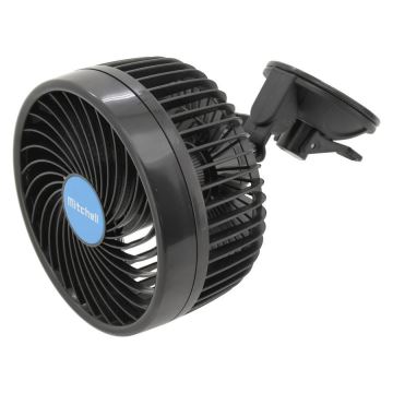 Ventoinha para automóvel com ventosa 9W/12V preto