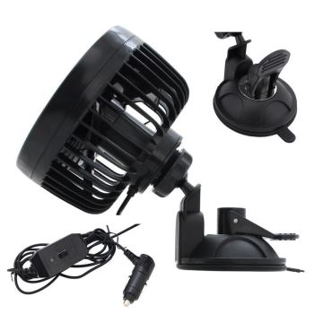 Ventoinha para automóvel com ventosa 9W/12V preto