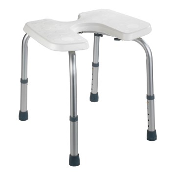 WENKO 206051100-Banqueta SECURA 46x53,5 cm branca/prateada