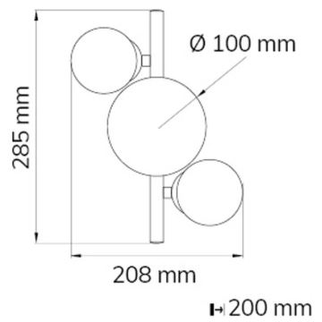 Wofi 4014.03.14.9000 - Iluminação de parede LED VILLA 3xG9/3W/230V