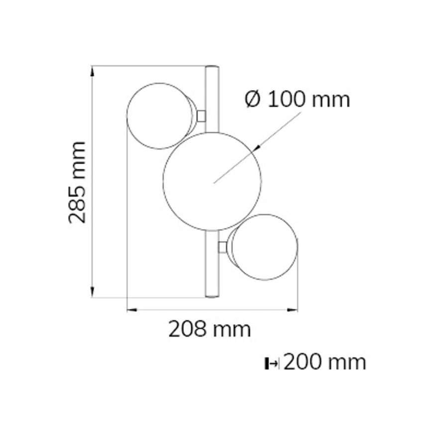 Wofi 4014.03.14.9000 - Iluminação de parede LED VILLA 3xG9/3W/230V