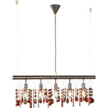 Wofi 7320.05.05.6000 - Candelabro suspenso AMELIA 5xE14/40W/230V