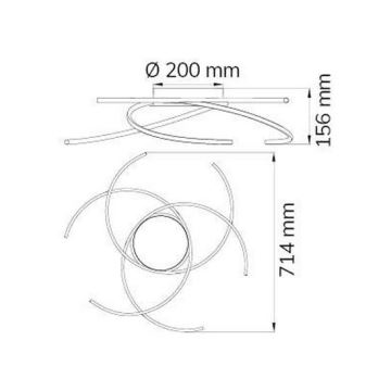 Wofi - Iluminação de teto LED JULS LED/24W/230V