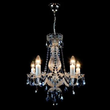 Wranovsky JWZ102052101 - Candelabro de cristal de corrente DE LUXE 5xE14/40W/230V