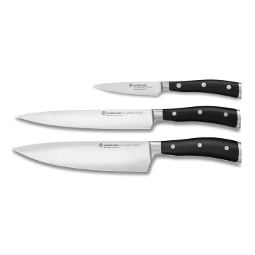 Wüsthof - Conjunto de facas de cozinha CLASSIC IKON 3 pcs preto