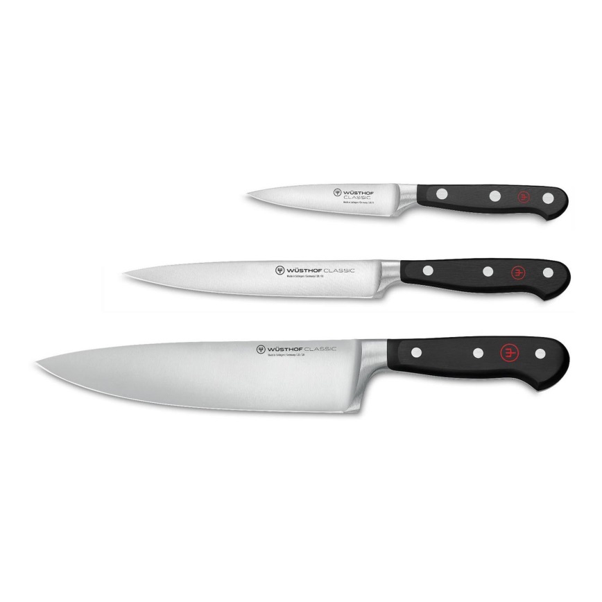 Wüsthof - Conjunto de facas de cozinhaCLASSIC 3 pcs preto