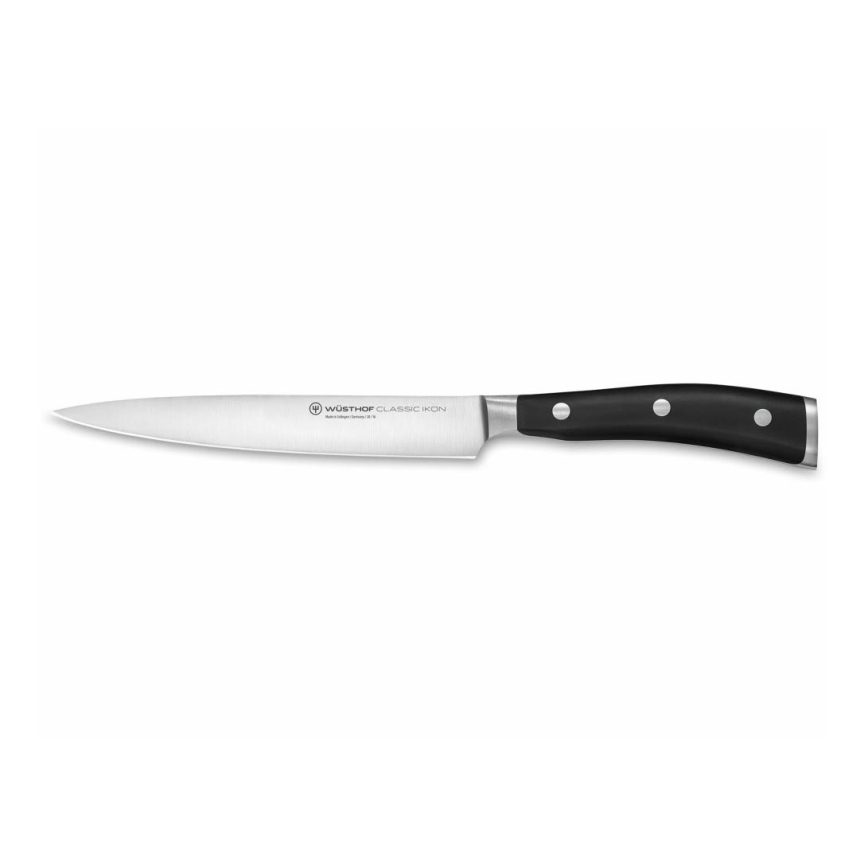 Wüsthof - Faca de cozinha para presunto CLASSIC IKON 16 cm preto