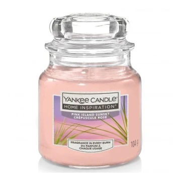 Yankee Candle - Vela aromática PINK ISLAND SUNSET pequeno 104g 20-30 horas