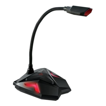 Yenkee - Microfone USB para gaming LED 5V preto/vermelho