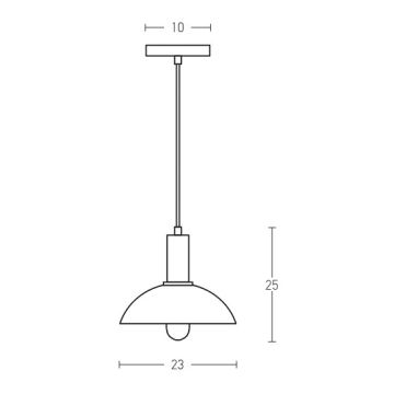 Zambelis 180052 - Candeeiro suspenso 1xE27/40W/230V preto