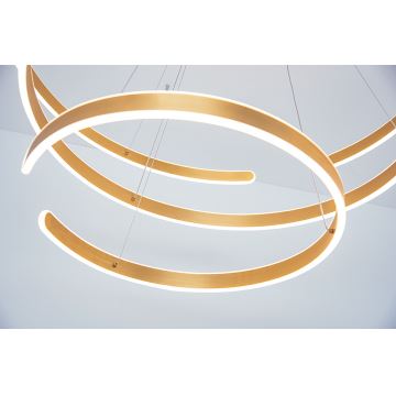 Zambelis 2014 - Candelabro suspenso LED com regulação LED/120W/230V dourada