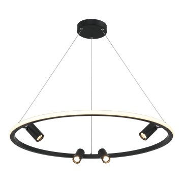 Zambelis 22013 - Candelabro suspenso LED com regulação LED/59W/230V diâmetro 79 cm preto