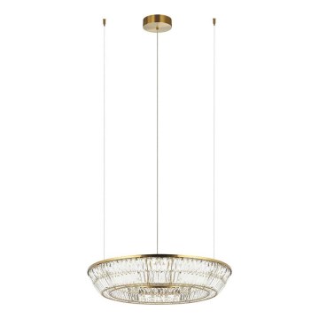 Zambelis 23048 - Candeeiro suspenso de cristal LED regulável LED/55W/230V CRI 90 3000K diâmetro 80 cm latão