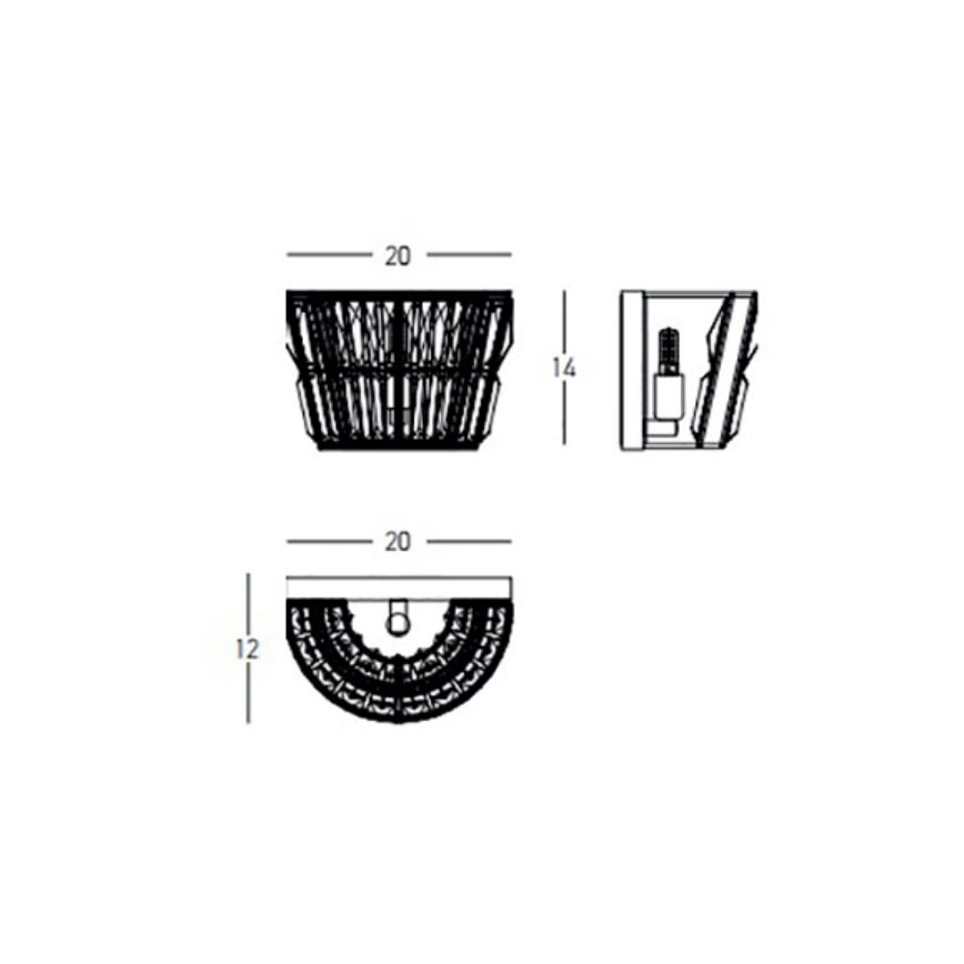 Zambelis 23050 - Iluminação de parede de cristal 1xG9/5W/230V latão