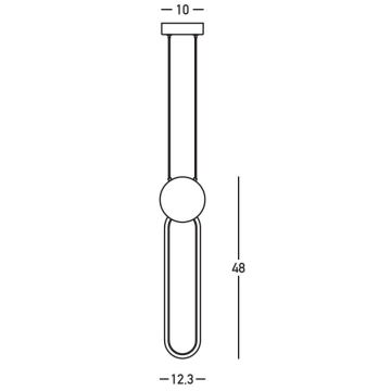 Zambelis 23100 - Candeeiro suspenso LED com regulação LED/13W/230V 3000K dourado