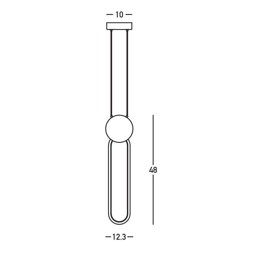 Zambelis 23100 - Candeeiro suspenso LED com regulação LED/13W/230V 3000K dourado