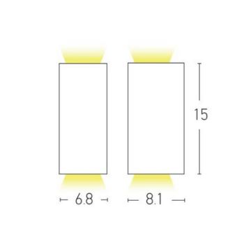 Zambelis E122 - Iluminação de parede exterior 2xGU10/15W/230V IP54 antracite