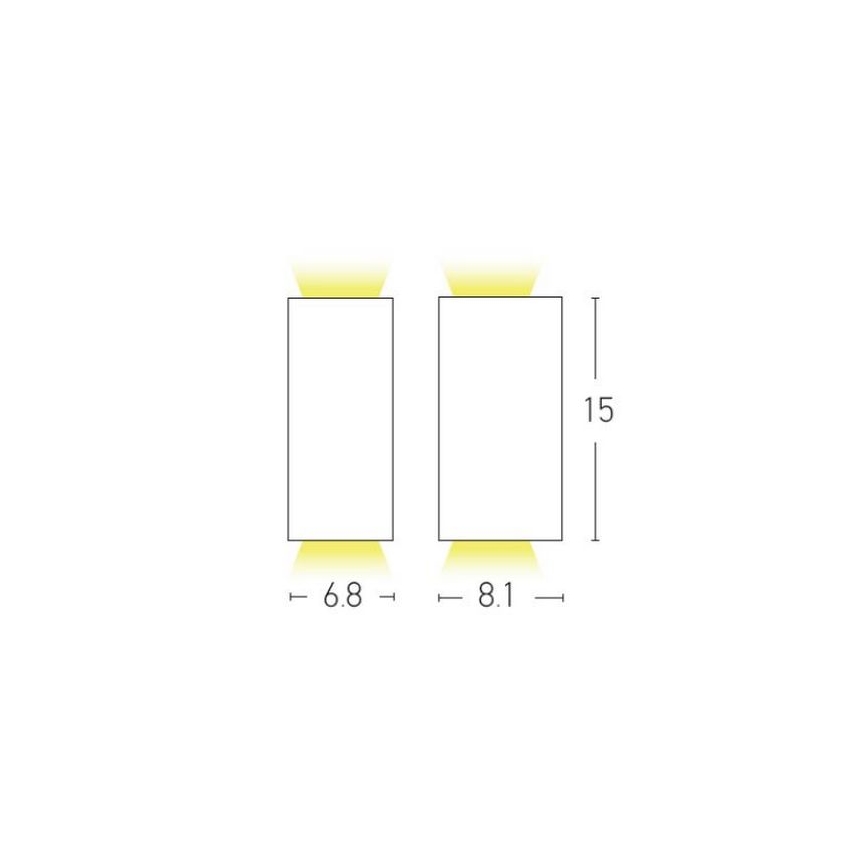 Zambelis E122 - Iluminação de parede exterior 2xGU10/15W/230V IP54 antracite