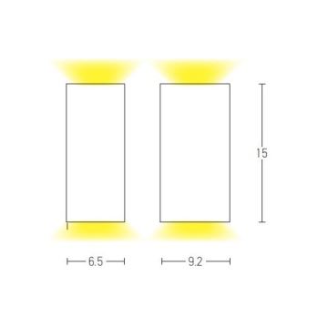 Zambelis E124 - Iluminação de parede exterior 2xGU10/15W/230V IP54 antracite