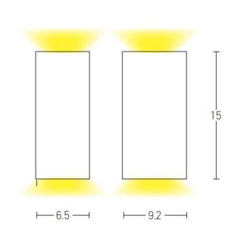 Zambelis E151 - Iluminação de parede exterior 2xGU10/15W/230V IP54 branco