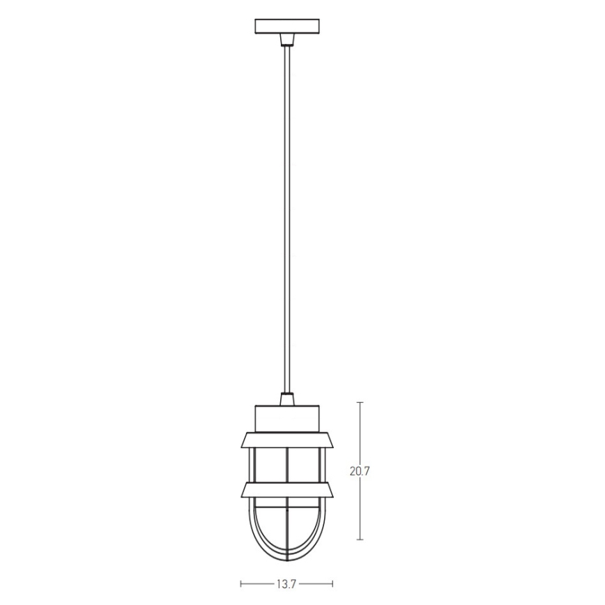 Zambelis E172 - Candeeiro exterior 1xE27/40W/230V IP54 castanho