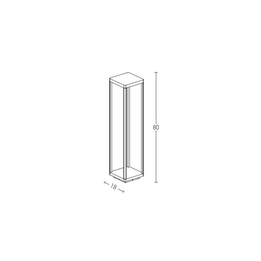 Zambelis E204 - Candeeiro exterior LED LED/7W/230V IP54 antracite