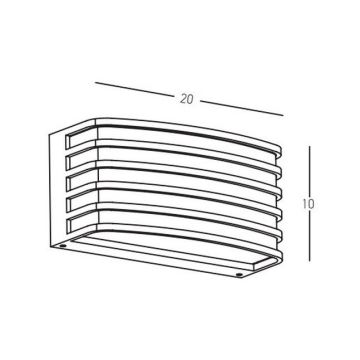 Zambelis E275 - Iluminação de parede exterior 1xE27/20W/230V IP54 castanho