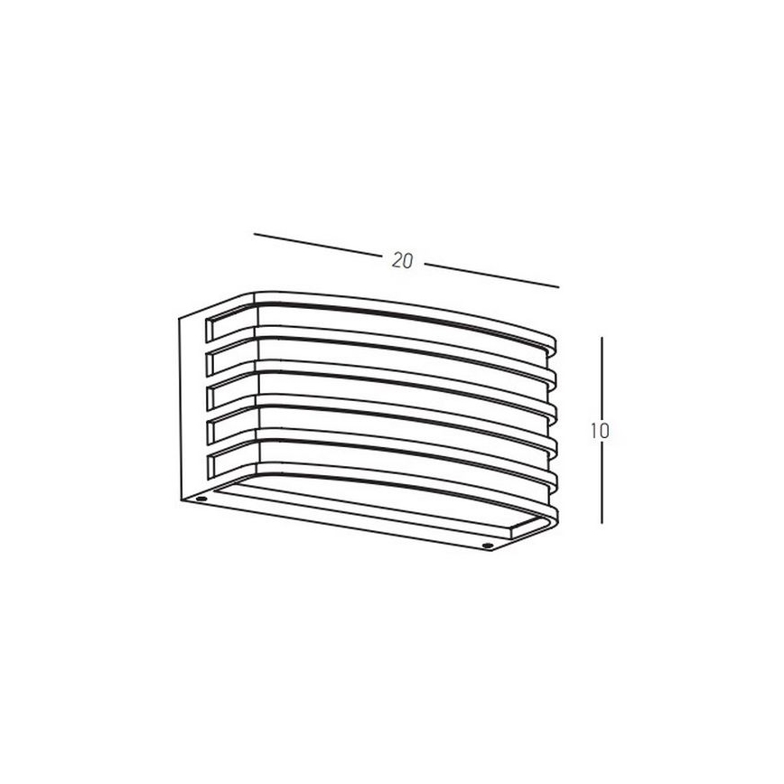 Zambelis E275 - Iluminação de parede exterior 1xE27/20W/230V IP54 castanho