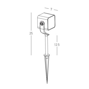 Zambelis E286 - Candeeiro exterior LED LED/12W/230V IP65 antracite