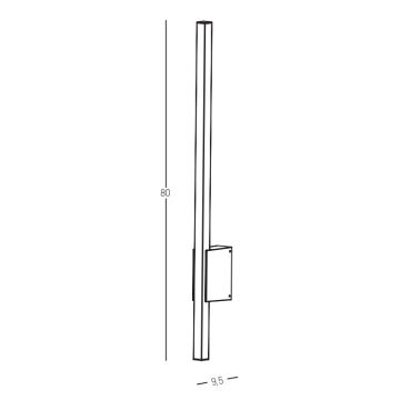 Zambelis E287 - Iluminação de parede exterior LED LED/12W/230V 3000K IP65 antracite