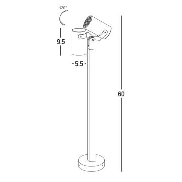 Zambelis E325 - Candeeiro exterior 1xGU10/15W/230V IP54 antracite