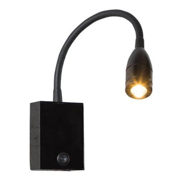 Zambelis H32 - Candeeiro LED pequeno e flexível LED/3W/230V preto