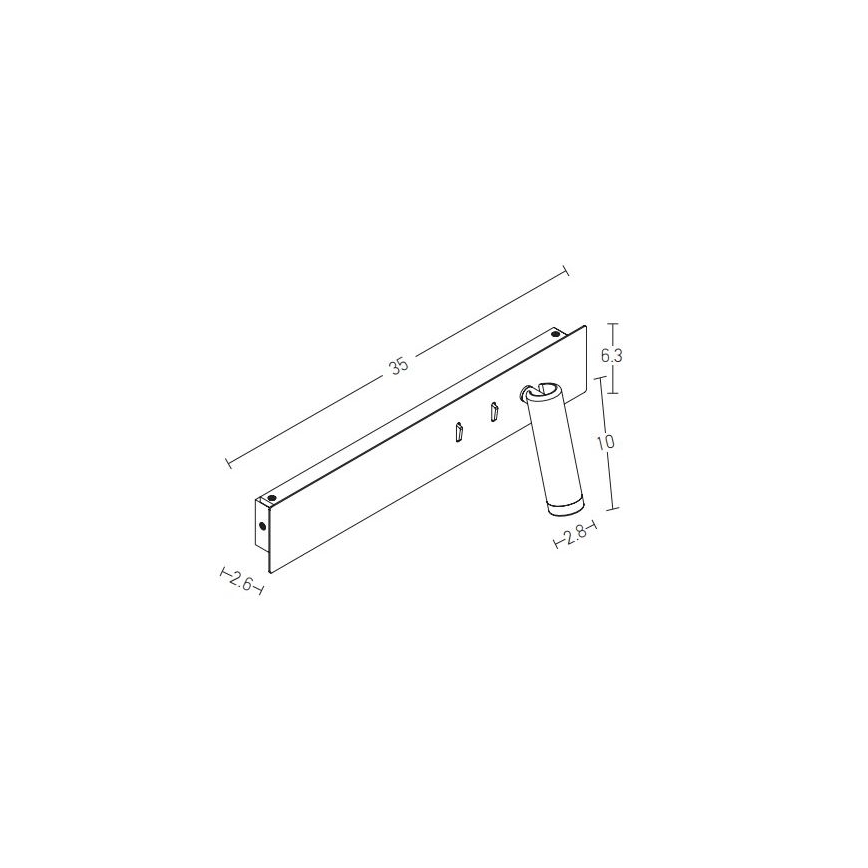 Zambelis H52 - Iluminação de parede LED LED/3W + LED/10W/230V branco