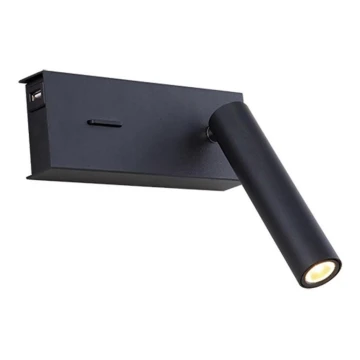 Zambelis H75 - Iluminação de parede LED LED/3W/230V USB preto