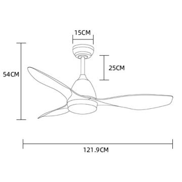 ZEVENTI - Ventoinha de teto LED MURO LED/18W/230V Wi-Fi Tuya + comando