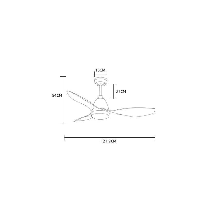 ZEVENTI - Ventoinha de teto LED MURO LED/18W/230V Wi-Fi Tuya + comando