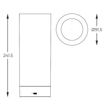 Zuma Line - Candeeiro de mesa LED com regulação LED/1,2W/230V cinzento IP54