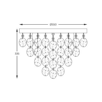 Zuma Line - Candeeiro integrado 8xE14/40W/230V prateado