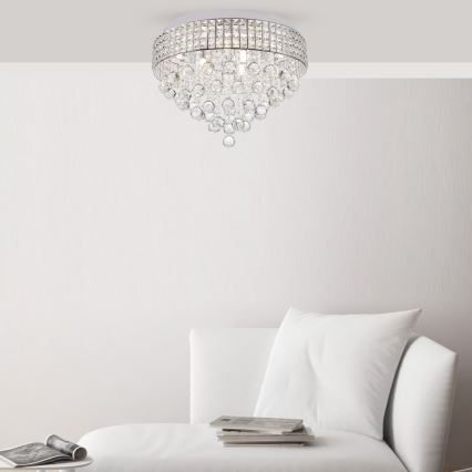 Zuma Line - Iluminação de teto 6xG9/25W/230V diâmetro 40 cm cromado brilhante