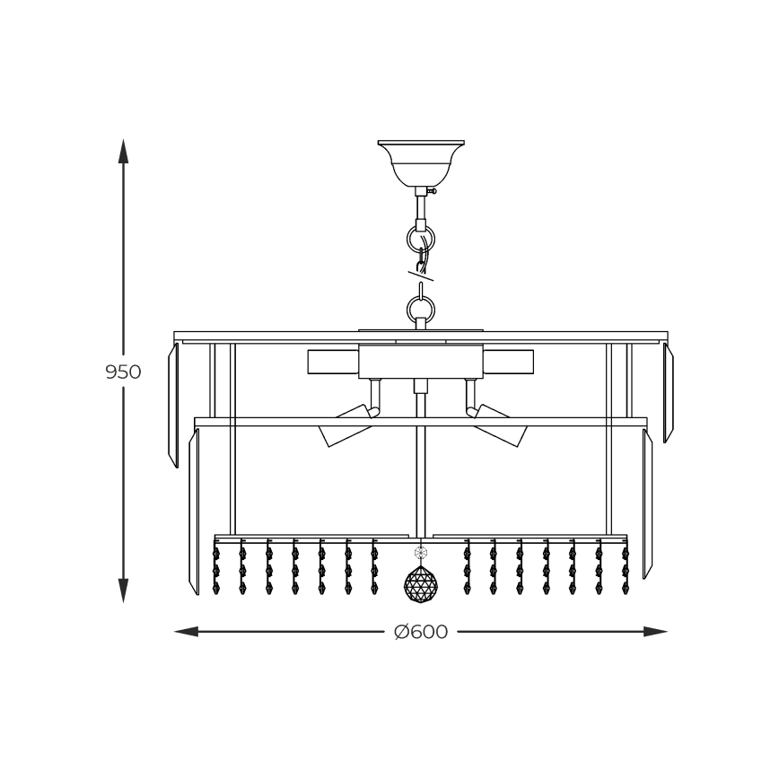 Zuma Line - Candeeiro suspenso 16xE14/40W/230V diâmetro 60 cm dourado