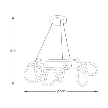 Zuma Line - Candeeiro suspenso LED LED/58W/230V 3000/4000/6000K preto