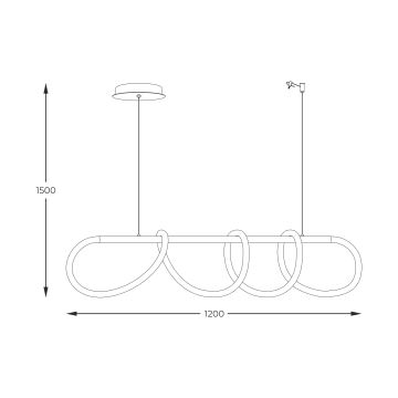 Zuma Line - Candeeiro suspenso LED LED/45W/230V 3000/4000/6000K preto