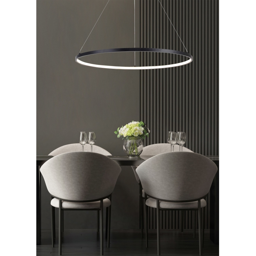 Zuma Line - Candeeiro suspenso LED LED/28W/230V 3000/4000/6000K diâmetro 60 cm preto